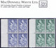 Ireland 1954 Marian Year Set Of 2, 3d And 5d, Matching Marginal Blocks Of 4 Mint Unmounted Never Hinged, One 3d Short Pe - Neufs