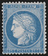 N°60A, Cérès 25c Bleu, Type I, Variété D'impression, Neuf (*) Sans Gomme - TB - 1871-1875 Ceres