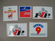 LOT DE 5 AUTOCOLLANTS RADIO NRJ FRANCE FIP AUDIOVISUEL CANAL 9 TELEVISIO VALENCIANA - Stickers