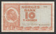 Norges Norvège - Biljet Van 10 Kroner 1968 - Norvège