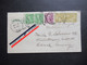 USA 1934 Via Air Mail / Luftpost Miami To Ney York über London Und Stempel Paris Nach Lübeck Umschlag Esmeralda Miami - Brieven En Documenten