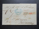 AD NDP 1868 Nr.4 Und 6 MiF Paketbegleitbrief Blaue Stempel Berlin Post Expedition Klebezettel Aus Berlin Nach Heidelberg - Lettres & Documents