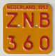 License Plate-nummerplaat-Nummernschild Moped-wheelchair Nederland-the Netherlands 1997 - Plaques D'immatriculation