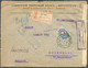 20kop. Obl. Dc PETROGRAD Sur Lettre Recommandée Et Censurée 17-8-1916 Vers Rosendaal (Pays-Bas) + Bandes Et Cachets De C - Covers & Documents