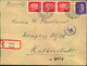 1943, Deutsche Besetzung Lettland, Einschreiben Ab "LUBANA (Lubahn)", Mit Zensur-Durchlaufstempel "A.a." - Other & Unclassified