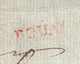 1775 - Marque Postale DOUAY Douai En Rouge Sur Lettre Avec Correspondance Vers Valenciennes - Règne De Louis XVI - 1701-1800: Precursors XVIII