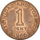 Monnaie, Trinité-et-Tobago, Cent, 1966 - Trinidad & Tobago