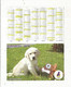 Calendrier , Petit Format , 2010 , Chiens Guides D'aveugles , 4 Pages ,2 Scans - Tamaño Pequeño : 2001-...