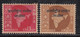 2v Star Watermark Series, Laos Opt. On  Map, India MNH 1957 - Franchigia Militare