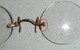 Rare Ancienne Paire De Lunette/pince-nez Binocles/besicles, Monture Or Et Verre - Glasses