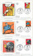 FRANCE - 12 Env FDC Soie  - La Bande Dessinée Française / La Communication - Angoulème - 28 Janvier 1988 - 1980-1989