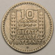 10 Francs Turin Grosse Tête, Rameaux Courts, 1946 B (Beaumont-le-Roger), Cupro-nickel - Gouvernement Provisoire - 10 Francs