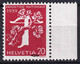 Zumstein 234Bz.3.01, / Michel 350z - Retouche Unter HELVETIA - Postfrisch/**/MNH - Variétés