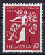 Zumstein 230Bz.2.01, / Michel 346z - Farbloser Punkt Bei A Von Helvetia - Postfrisch/**/MNH - Errores & Curiosidades