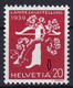 Zumstein 230Bz.2.01, / Michel 346z - Farbloser Punkt Bei A Von Helvetia - Postfrisch/**/MNH - Errors & Oddities