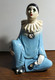 Figurine Pierrot Assis Vintage En Plâtre - Autres & Non Classés