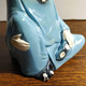 Figurine Pierrot Assis Vintage En Plâtre - Autres & Non Classés