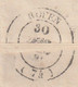 Delcampe - 1847 - QV - Lettre Pliée Avec Corresp. De 3 P En Français De Kensington Vers Rouen, France - Port Payé En Angleterre - Postmark Collection