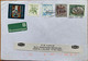 SWEDEN 2002, PLANT ,ANIMAL,VINTAGE SHIP ,CHRISTMAS,5 STAMPS VIGNETTE ECONOMIC GREEN LABEL,COVER TO INDIA - Storia Postale