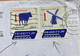 NEDERLAND 2014, PRIORITY,SELF ADHESIVE 2 STAMPS ,COW, WINDMILL ,COVER TO INDIA,AMSTERDAM CITY CANCELLATION - Covers & Documents