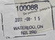 CANADA 2011, ANYWHERE TO ANYONE ,SELF ADHESIVE ATM LABEL STAMP,COVER REGISTER,WATERLOO CITY TO INDIA - Brieven En Documenten