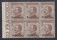 1912 Blocco Di 6 BdF Valori Sass. 6 MNH** Cv 30 - Aegean (Scarpanto)