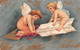 Carte Gaufrée De Bonne Année Avec Dorure - Anges Sur Une Flèche - Style Clapsaddle Cpa 1904 ( ͡◕ . ͡◕) ♣ - Angels