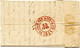 BELGIQUE - GRAND TAD FRANCE PAR QUIEVRAIN AU VERSO D'UNE LETTRE AVEC CORRESPONDANCE, 1841 - Transit Offices