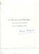 Carte De Voeux Et Remerciements Du Président De La République François Mitterrand Avec Sa Signature En 1987 - New Year