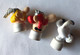 Lot De 3 Figurines Embout De Crayon ASTERIX Obelix Idefix Uderzo Goscinny Babybel 1999 - Figuren - Kunststoff