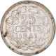 Monnaie, Pays-Bas, Wilhelmina I, 25 Cents, 1941, Utrecht, TB, Argent, KM:164 - 25 Centavos