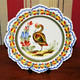 ASSIETTE DECOR HERON OISEAU CERAMIQUE HENRIOT QUIMPER SIGNEE F14-D2- BG TBE - Quimper/Henriot (FRA)