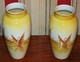 SUPERBE PAIRE LOT DE 2 VASES LUNEVILLE KELLER ET GUERIN K ET G DECOR VOILIERS - Lunéville (FRA)