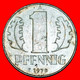 * HAMMER AND COMPASS (1960-1990): GERMANY ★ 1 PFENNIG 1975A! DISCOVERY COIN! LOW START ★ NO RESERVE! - 1 Pfennig