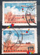 Errors Stamps Romania 1956 # Mi 1628 Printed With  Misplaced  Writing Romania, Color Fly Aviation Turisme,used - Varietà & Curiosità