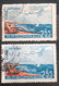 Stamps Errors Romania 1956 # Mi 1629 Printed With  Misplaced Image  Displacement From The Frame  Aviation Turisme Used - Errors, Freaks & Oddities (EFO)