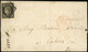 LET FRANCE - Poste - 3, Variété Sans Point Après "20" à Gauche, Obl Grille Sur Lettre, Cad Rouge Bureau Central 27/1/50  - 1849-1876: Classic Period