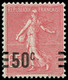 ** FRANCE - Poste - 224c, Valeur Sur Valeur: 50c. S. 65c. Rose - Ungebraucht