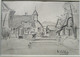 Deux Dessins Au Crayon Villages ( Bischdorf ?) Alsace Non Signé D'un Lot De Heun - Dessins