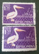 Birds Pelicans Errors Stamps Romania 1957 # Mi 1691, Birds Printed Wirh Broken Letters From PELICAN - Plaatfouten En Curiosa