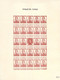 Delcampe - Pellens - Reimpression Privée - Essais De Couleur 1912 - 10 Feuillets De 24 Timbres - Proofs & Reprints