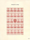 Pellens - Reimpression Privée - Essais De Couleur 1912 - 10 Feuillets De 24 Timbres - Proofs & Reprints