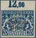 Bayern - Dienstmarken: 1919, Wappen "Volksstaat Bayern" 20 Pfg. Dunkelblau, Farb - Bavaria