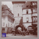 Selestat Horloge Hotel Eblé Alsace -Rare Photo Stéréoscopique Animée 1921 Voiture Delaye ? De Dion Bouton Torpédo ? C7-6 - Photos Stéréoscopiques