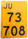 Velonummer Töfflinummer Jura JU 73708 Ohne Vignette - Plaques D'immatriculation
