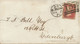 GB „159 / GLASGOW“ Scottish Duplex (4 Bars With Same Length, Time Code „2 ψ“, Datepart 18-19mm) On Very Fine Cover - Briefe U. Dokumente