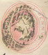 GB LONDON Inland Office „1“ Numeral Postmark (Parmenter 1E, LATEST USAGE March 1851) On VF QV 1 D Pink Postal Stationery - Brieven En Documenten