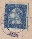 Sweden NYKVARN 1922? Cover Brief KARLSTAD 20 Öre Gustav Adolf 4-Sided Perf. Stamp ERROR Variety 'Misplaced Print' - Errors, Freaks & Oddities (EFO)