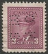 CANADA / PERFORE N° 208 OBLITERE - Perforés