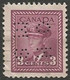 CANADA / PERFORE N° 208 OBLITERE - Perfin
